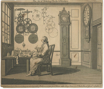 1953.7.131 – John Hinton (éditeur), The art of makeing clocks and Watches, 1748, burin sur papier
