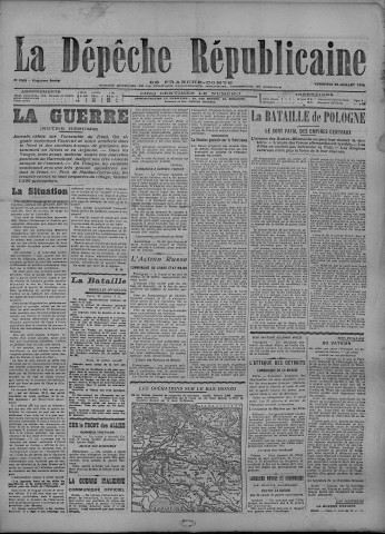 30/07/1915 - La Dépêche républicaine de Franche-Comté [Texte imprimé]