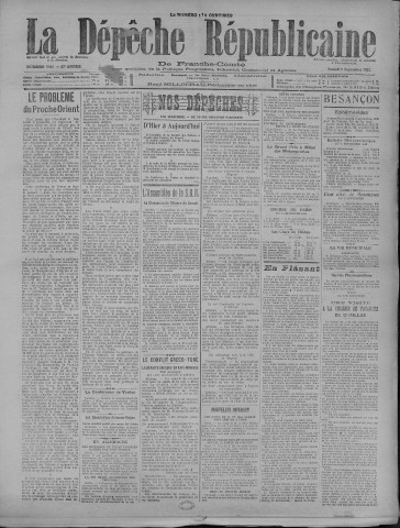 09/09/1922 - La Dépêche républicaine de Franche-Comté [Texte imprimé]
