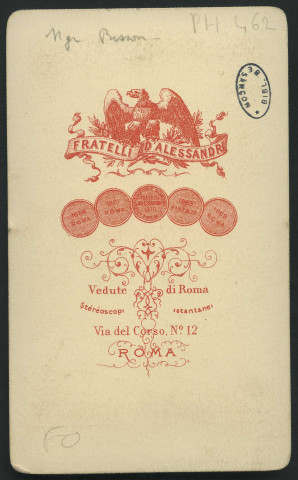 Fratelli d'Alessandri, Via del Corso 12, Rome. Louis Besson, évêque de Nîmes