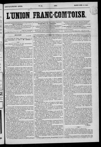11/05/1869 - L'Union franc-comtoise [Texte imprimé]