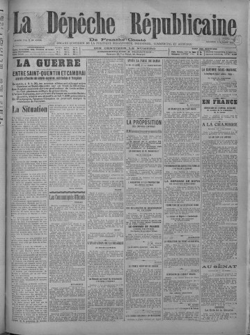 09/10/1918 - La Dépêche républicaine de Franche-Comté [Texte imprimé]