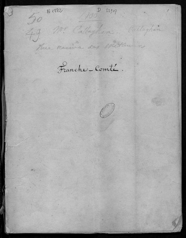 Ms 1882 - Charles Thuriet. Traductions diverses en patois de Franche-Comté.