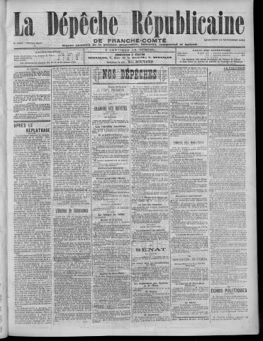 15/11/1905 - La Dépêche républicaine de Franche-Comté [Texte imprimé]