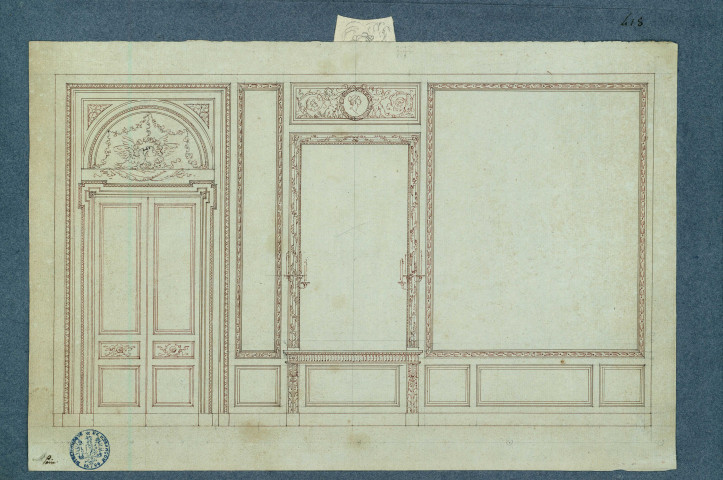 Boiseries d'une pièce (salon ou salle à manger) / Pierre-Adrien Pâris , [S.l.] : [P.-A. Pâris], [1700-1800]