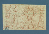 Frise antique dans un entablement corinthien au palais des Empereurs / Pierre-Adrien Pâris , [S.l.] : [P.-A. Pâris], [1700-1800]