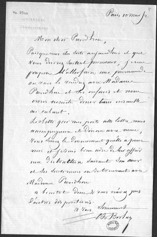 Ms 2944 (tome III) - Lettres adressées à P.-J. Proudhon : Beslay