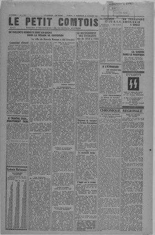 19/02/1944 - Le petit comtois [Texte imprimé] : journal républicain démocratique quotidien