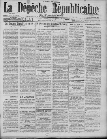 13/02/1928 - La Dépêche républicaine de Franche-Comté [Texte imprimé]