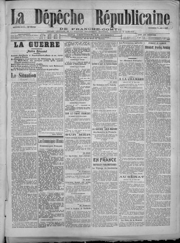 01/06/1917 - La Dépêche républicaine de Franche-Comté [Texte imprimé]