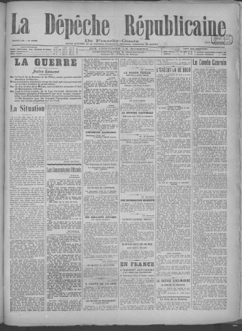 18/04/1918 - La Dépêche républicaine de Franche-Comté [Texte imprimé]