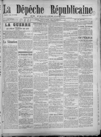 26/06/1917 - La Dépêche républicaine de Franche-Comté [Texte imprimé]