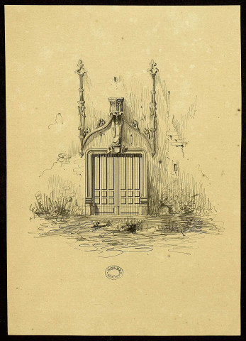 Portail gothique , [Besançon], [circa 1840]