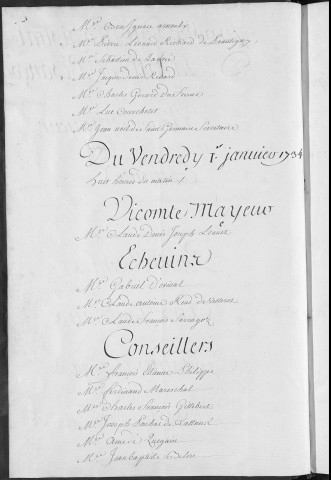 Registre des délibérations municipales 1er janvier - 31 décembre 1734