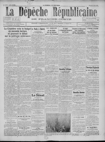 27/05/1933 - La Dépêche républicaine de Franche-Comté [Texte imprimé]