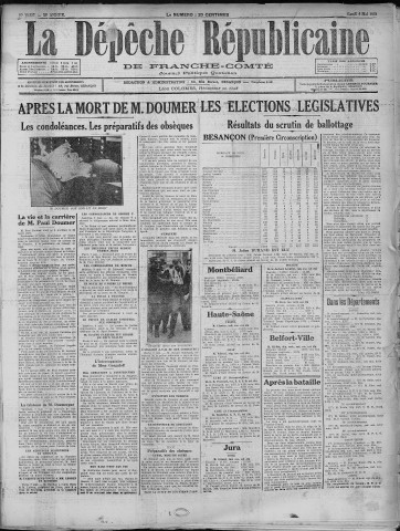 09/05/1932 - La Dépêche républicaine de Franche-Comté [Texte imprimé]