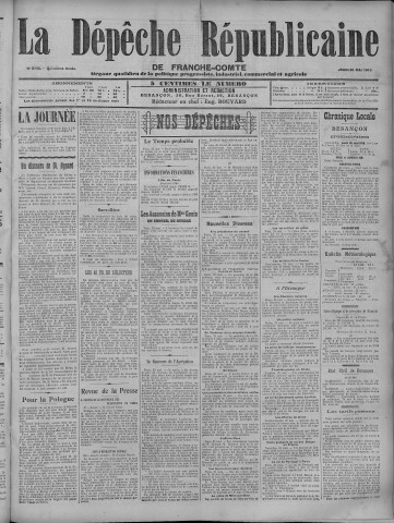 26/05/1910 - La Dépêche républicaine de Franche-Comté [Texte imprimé]