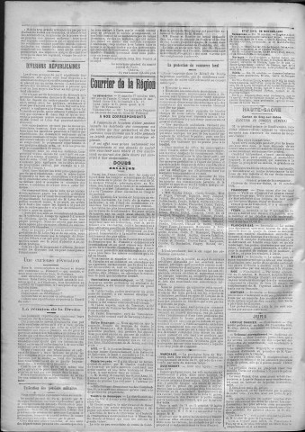 27/10/1889 - La Franche-Comté : journal politique de la région de l'Est