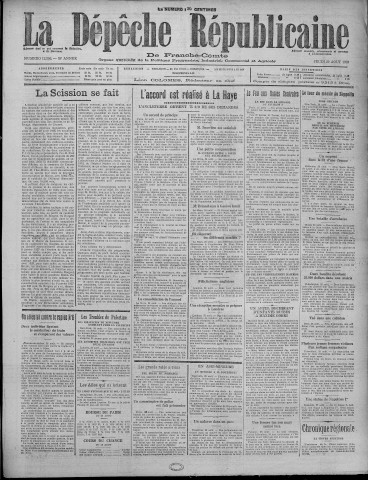 29/08/1929 - La Dépêche républicaine de Franche-Comté [Texte imprimé]