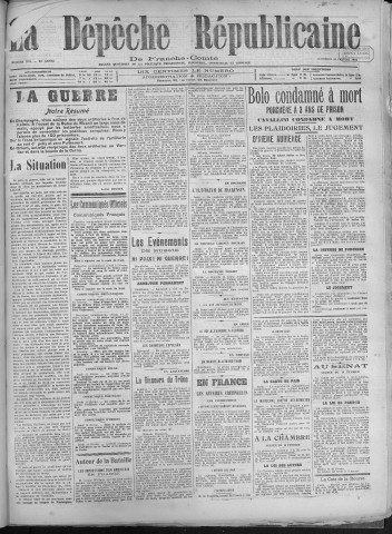 15/02/1918 - La Dépêche républicaine de Franche-Comté [Texte imprimé]