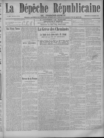 14/10/1910 - La Dépêche républicaine de Franche-Comté [Texte imprimé]