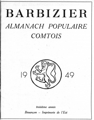 Barbizier [Texte imprimé] 1949