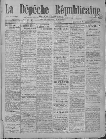 18/01/1919 - La Dépêche républicaine de Franche-Comté [Texte imprimé]