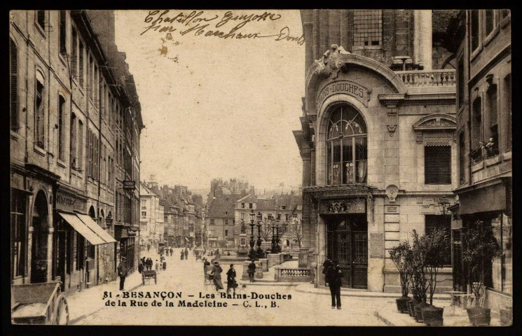 Besançon. - Les Bains-Douches de la rue de la Madeleine [image fixe] , Besançon : C. L. B., 1904/1917