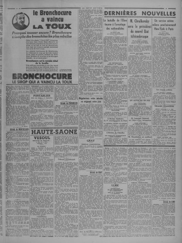 04/11/1938 - Le petit comtois [Texte imprimé] : journal républicain démocratique quotidien