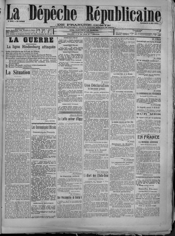 04/05/1917 - La Dépêche républicaine de Franche-Comté [Texte imprimé]