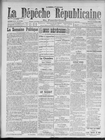 23/03/1924 - La Dépêche républicaine de Franche-Comté [Texte imprimé]