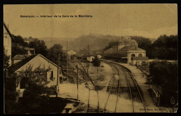 Besançon - Besançon - Intèrieur de la Gare de la Manillère. [image fixe] , Besançon : Edition Mauny, Rue Battant, 1904/1908