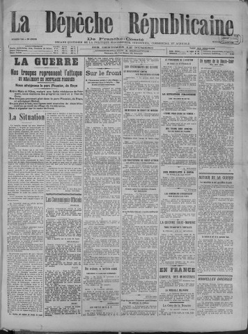 14/08/1918 - La Dépêche républicaine de Franche-Comté [Texte imprimé]