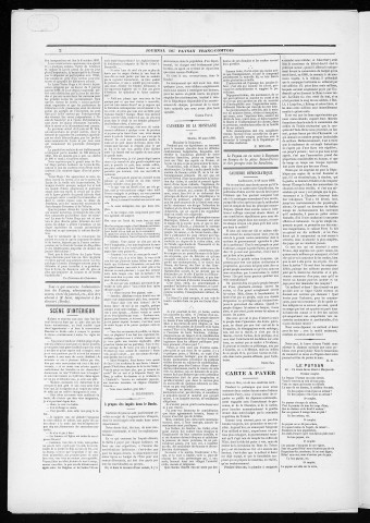 28/03/1886 - Le Paysan franc-comtois : 1884-1887