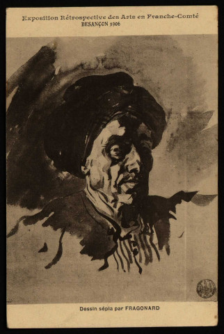 Exposition Rétrospective des Arts en Franche-Comté - Besançon 1906 - Dessin sépia par FRAGONARD. [image fixe] , 1904/1906