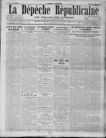 06/09/1931 - La Dépêche républicaine de Franche-Comté [Texte imprimé]