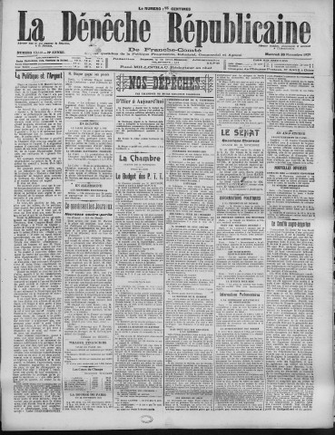 26/11/1924 - La Dépêche républicaine de Franche-Comté [Texte imprimé]