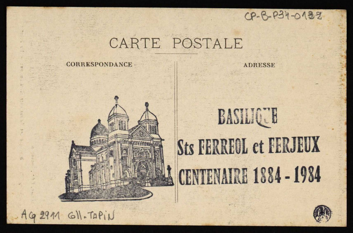 Besançon. - Basilique des Saints Férréol et Ferjeux - Un Pèlerin [image fixe] , Besançon : Escaigh, édit., Besançon, 1930/1984