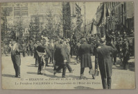 Besançon - Fêtes des 13, 14 et 15 Août 1910 - Le Président FALLIERES à l'Inauguration de l'Hôtel des Postes. [image fixe] , 1904/1910