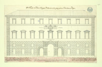Façade du palais d'Espagne restaurée en 1812 pour y placer l'Intendance du Trésor impérial à Rome / Pierre-Adrien Pâris , [S.l.] : [P.-A. Pâris], 1812