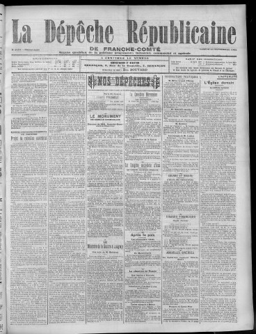 23/09/1905 - La Dépêche républicaine de Franche-Comté [Texte imprimé]
