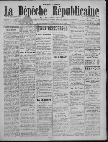 28/06/1922 - La Dépêche républicaine de Franche-Comté [Texte imprimé]