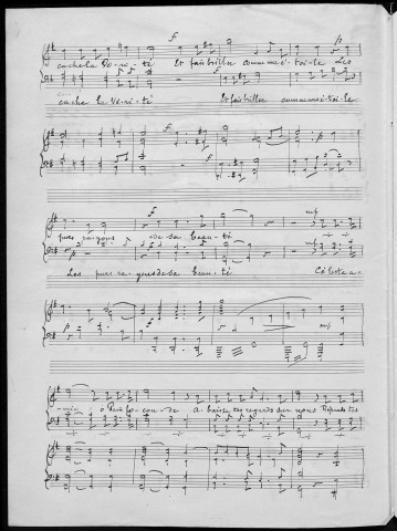 Ms Z 773 - Emile Ratez. Hymne à la gloire de Pasteur. 1922