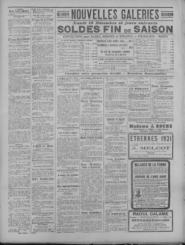 12/12/1920 - La Dépêche républicaine de Franche-Comté [Texte imprimé]