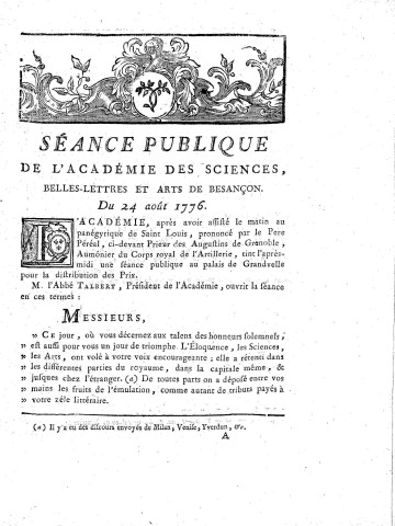 1776 - Séance publique