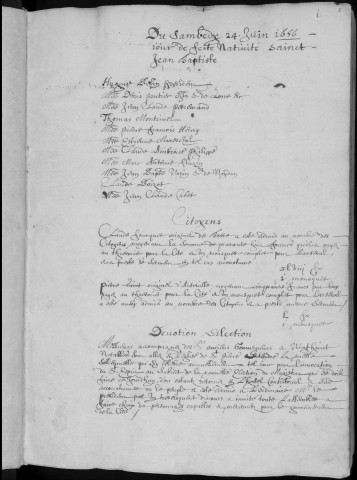Registre des délibérations municipales 21 juin 1656 - 23 juin 1659