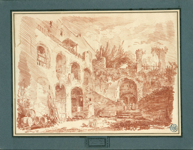 25 - Ruines dans les environs de Naples / Hubert Robert , naples, 1760