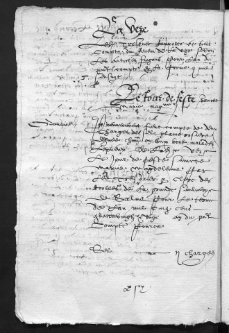 Comptes de la Ville de Besançon, recettes et dépenses, Compte de Jehan Cabet (1er juin 1581 - 31 mai 1582)