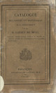 Catalogue des livres et manuscrits de la bibliothèque de feu M. Labbey de Billy, ...
