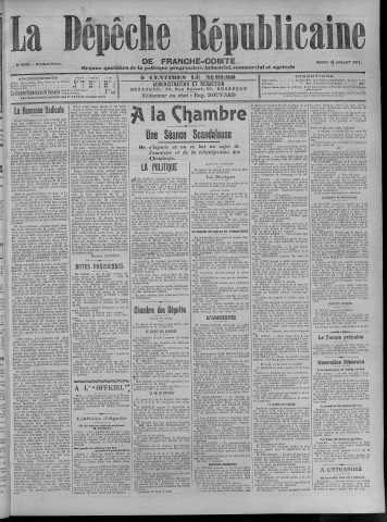 11/07/1911 - La Dépêche républicaine de Franche-Comté [Texte imprimé]